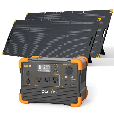 Pecron E600LFP 1200W Portable Solar Station + 400w Solar Panel